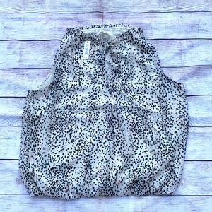 Max Studio Leopard print top XL